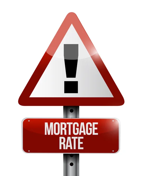Mortgage rate warning road sign concept — Stock Photo, Image