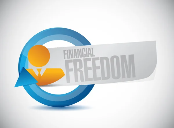 Libertad financiera avatar personas firman concepto —  Fotos de Stock