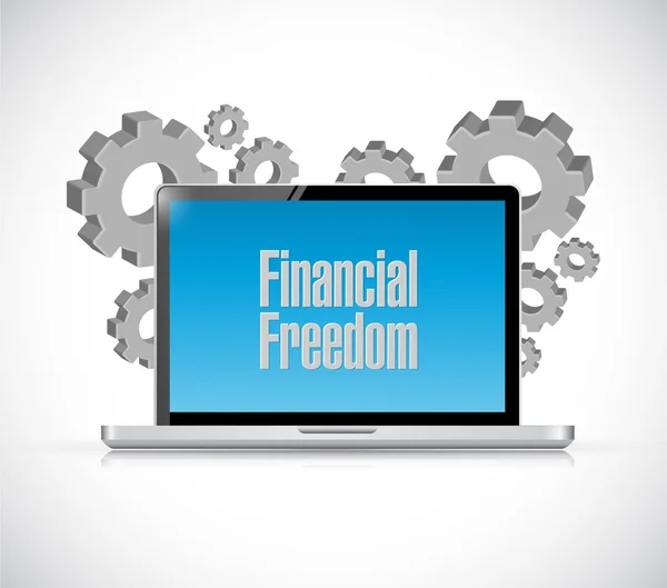 Concepto de signo informático de tecnología de libertad financiera —  Fotos de Stock