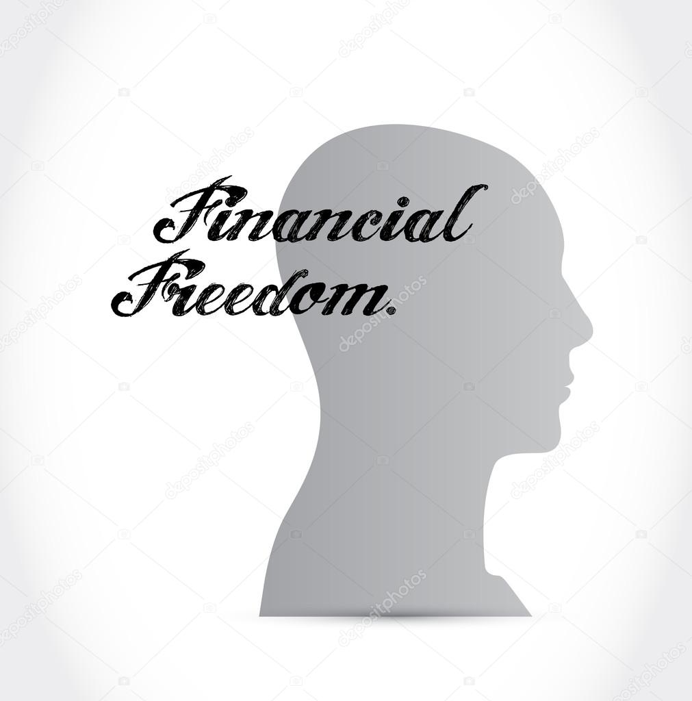 financial freedom mindset sign concept