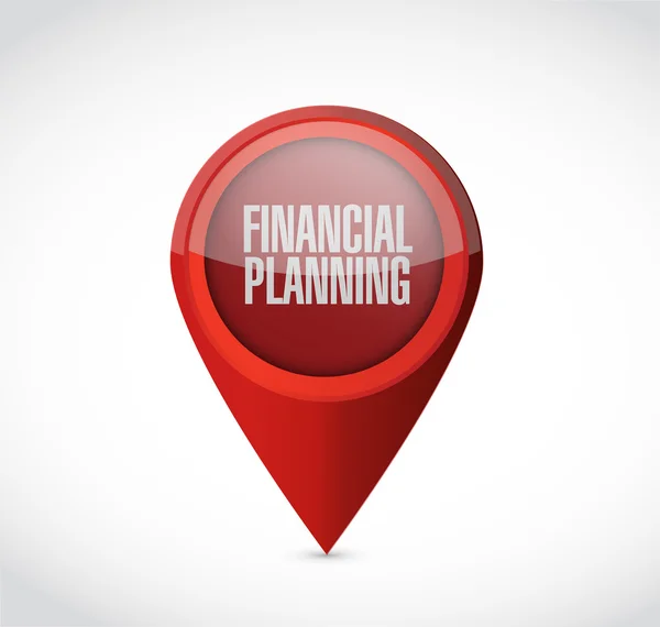 Finansiell planering pekaren tecken koncept — Stockfoto