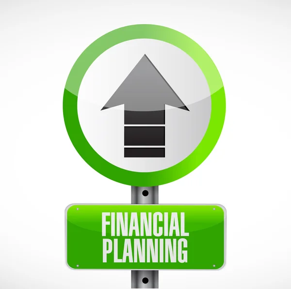 Financial planning road sign concept — Stock Photo, Image