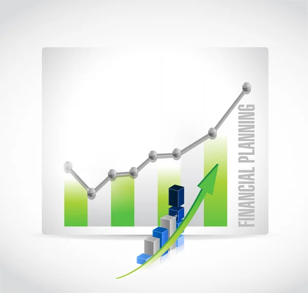 Pianificazione finanziaria business grafico segno concetto — Foto Stock