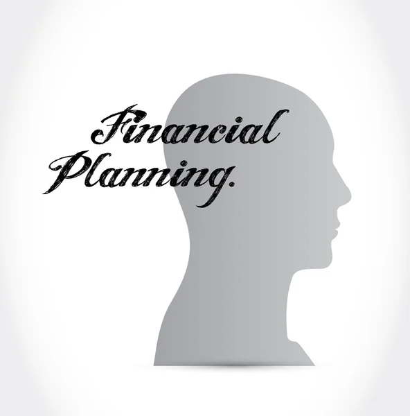 Finansiell planering mind tecken koncept — Stockfoto