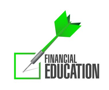 Finansal eğitim kontrol ok işareti kavramı