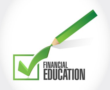 Finansal eğitim onay onay işareti işareti