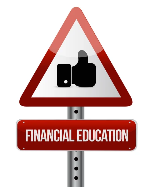 Financiële educatie als aandacht teken concept — Stockfoto