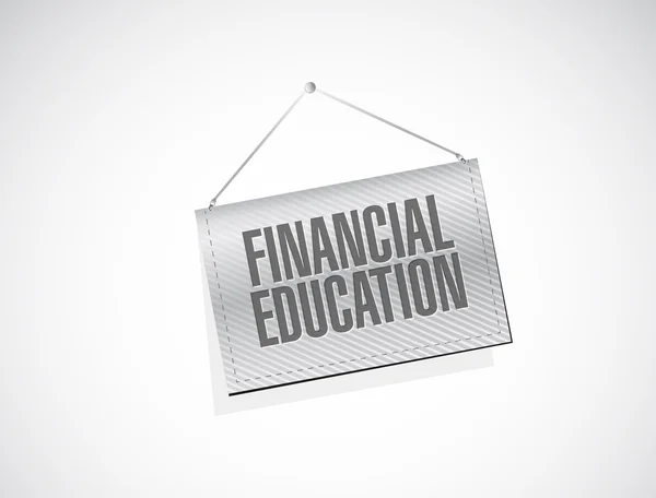 Financiële educatie tekst teken concept — Stockfoto