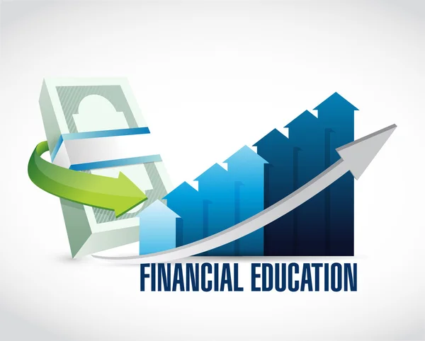 Financiële educatie economie grafiek teken concept — Stockfoto
