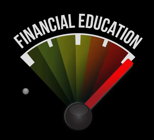 Концепція вимірювача фінансової освіти — стокове фото