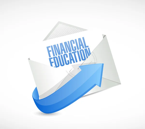 Financiële educatie e-mail teken concept — Stockfoto