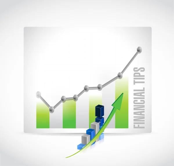 Consejos financieros negocio gráfico signo concepto — Foto de Stock