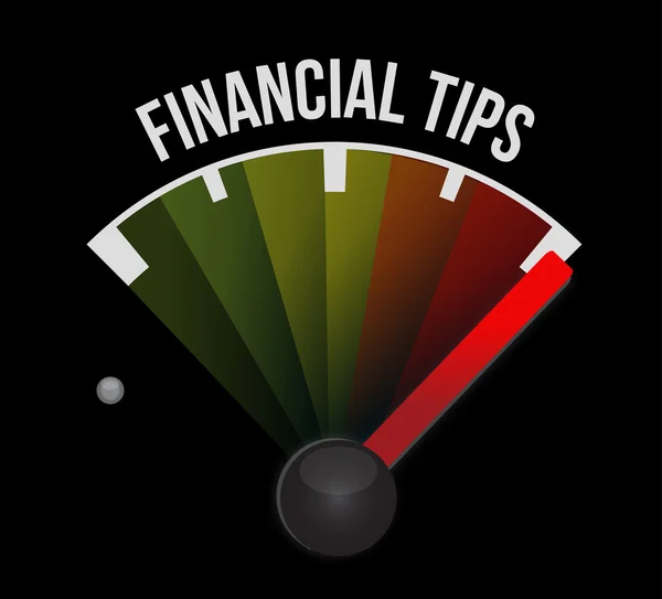 Financiële tips meter teken concept — Stockfoto