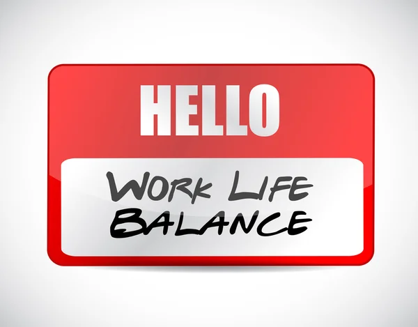 Work life balance name tag sign concept — Stock Photo, Image