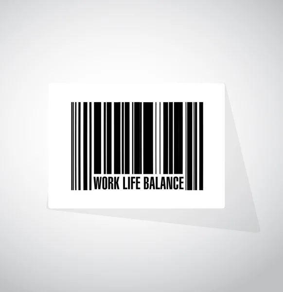 Arbeta liv balans barcode tecken koncept — Stockfoto