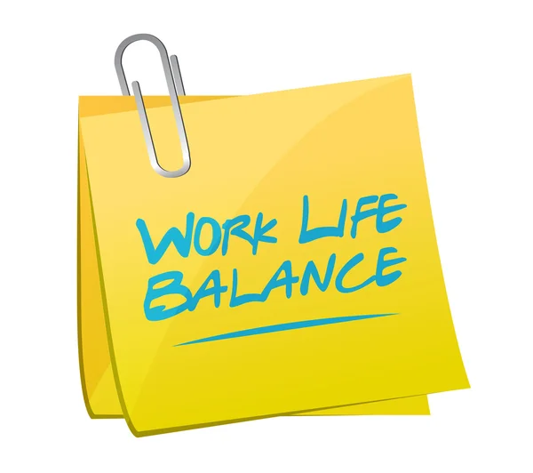 Work life balance memo post sign concept — Stock Photo, Image