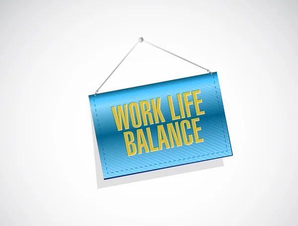 Vida laboral equilibrio banner signo concepto —  Fotos de Stock