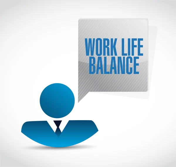 Vida laboral equilibrio avatar signo concepto — Foto de Stock