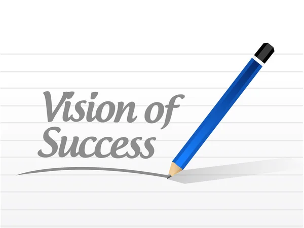 Visie van succes bericht teken concept — Stockfoto