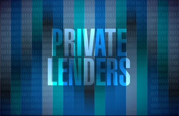 Private Kreditgeber binären Hintergrund Zeichen Konzept — Stockfoto