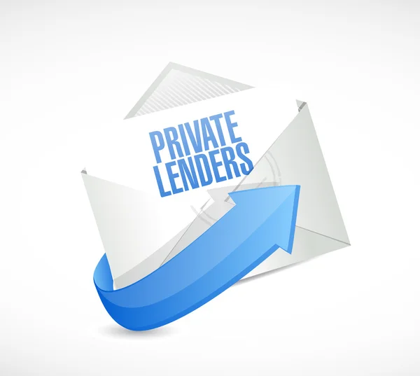 Private lenders mail sign concept — Stock Photo, Image