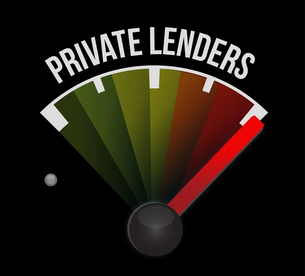 Conceito de sinal de medidor de credores privados — Fotografia de Stock