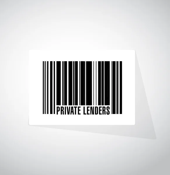 Private istituti di credito codice a barre concetto segno — Foto Stock