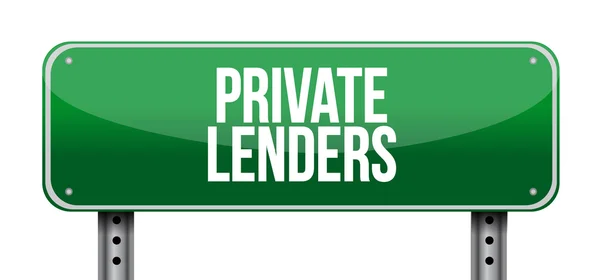 Private lenders street road sign concept — Stock Photo, Image