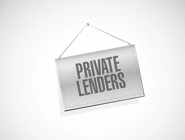 Private finanziatori banner segno concetto — Foto Stock