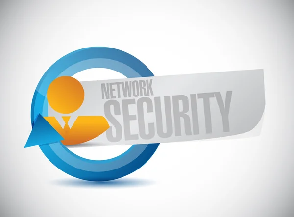 Network security people cycle sign concept — Stock Photo, Image