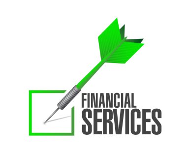 Finansal Hizmetler onay dart onay işareti