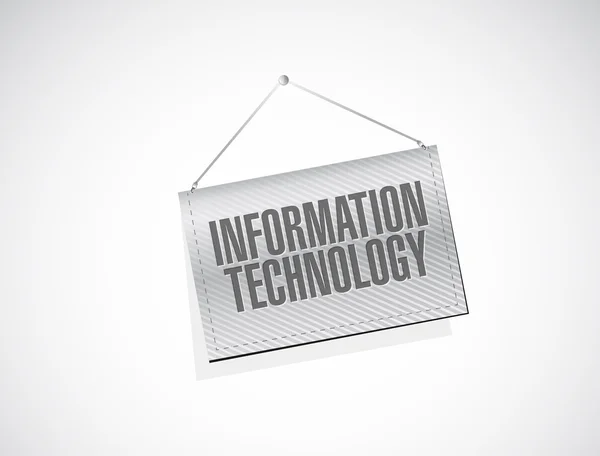 Informatie technologie banner teken — Stockfoto