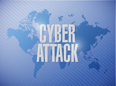 siber saldırı dünya harita işareti kavramı