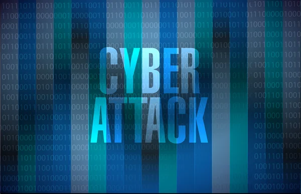 Cyber attack binary sign concept — Stock Photo, Image