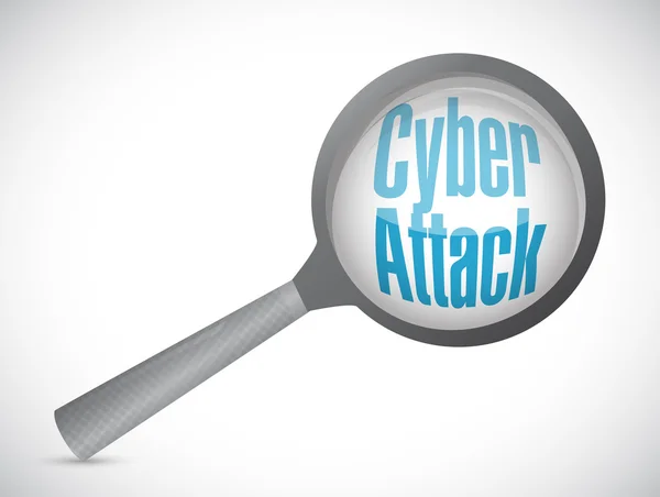 Cyber attack magnify sign concept — Stock Photo, Image