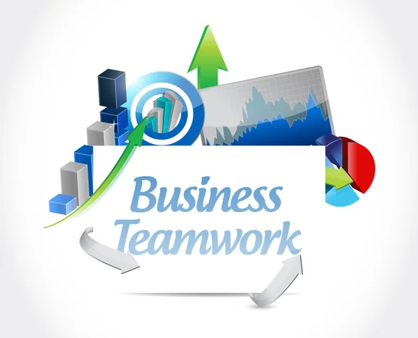 Concetto di segno grafico di affari teamwork business — Foto Stock