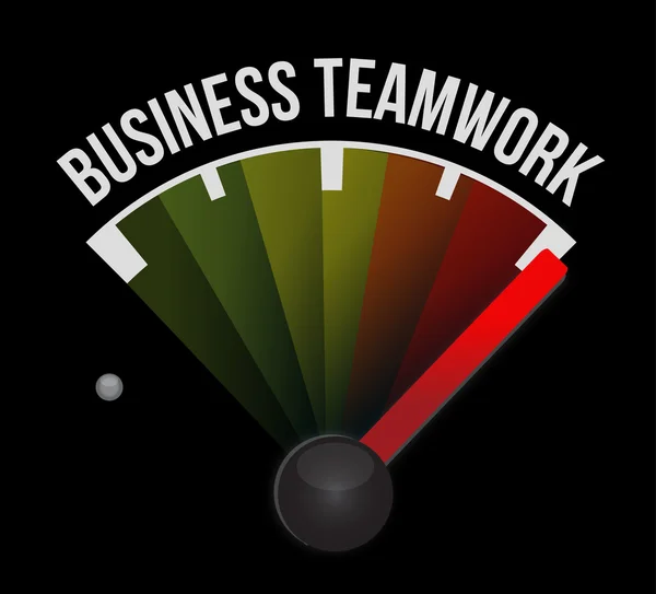 Bedrijfsconcept teamwerk meter teken — Stockfoto