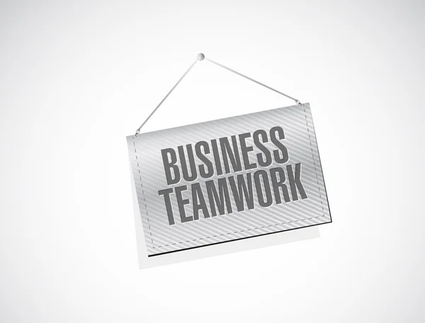 비즈니스 팀워크 배너 로그인 개념 — 스톡 사진