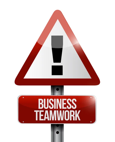 Business teamwork warning sign concept — Stock Photo, Image