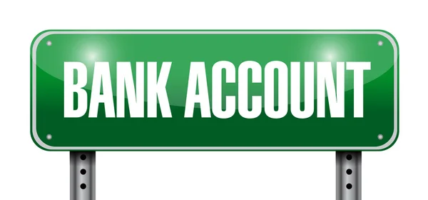 Bank account green road sign concept — Stock Photo, Image