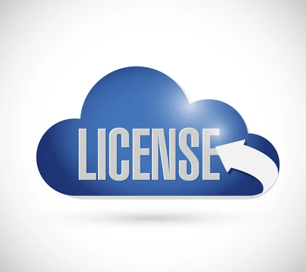 License cloud sign concept illustration — Stock Photo, Image