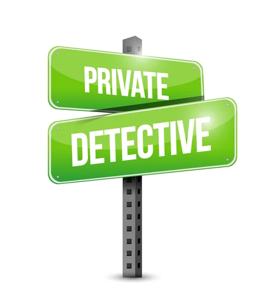 Private detective road sign concept — Stock Photo, Image