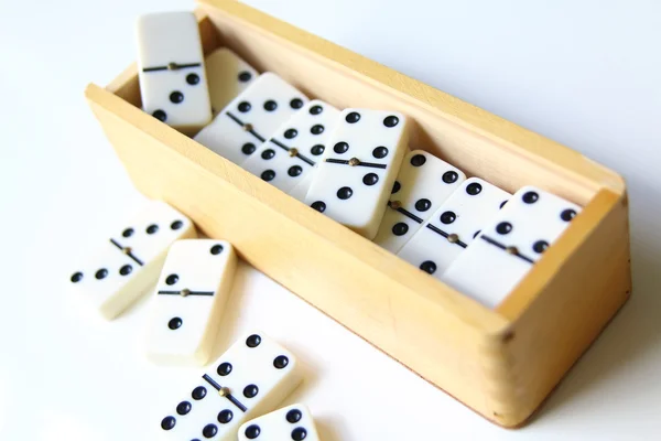 Dominoes isolated on white background — Stock Photo, Image