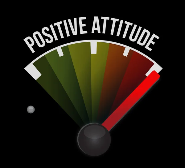 Иллюстрация концепции индикатора позитивного отношения — стоковое фото