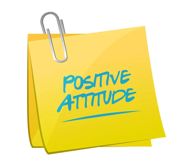 Atteggiamento positivo promemoria post concetto segno — Foto Stock