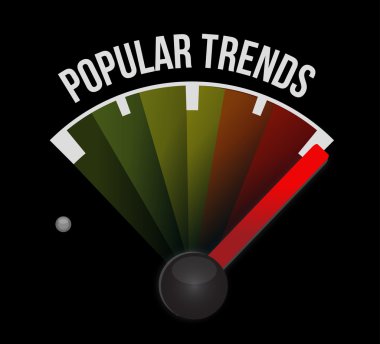 popüler eğilimleri metre işareti kavramı illüstrasyon