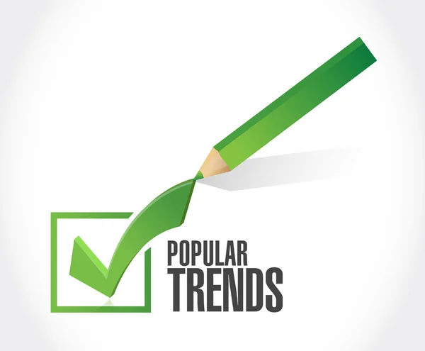 Popular trends check mark sign concept — Stock Photo, Image