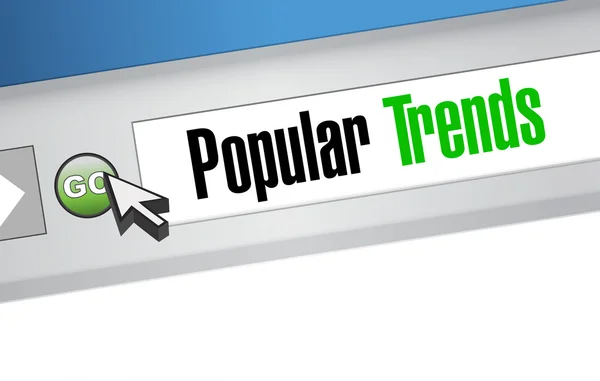 Popular trends online sign concept — Stock Photo, Image