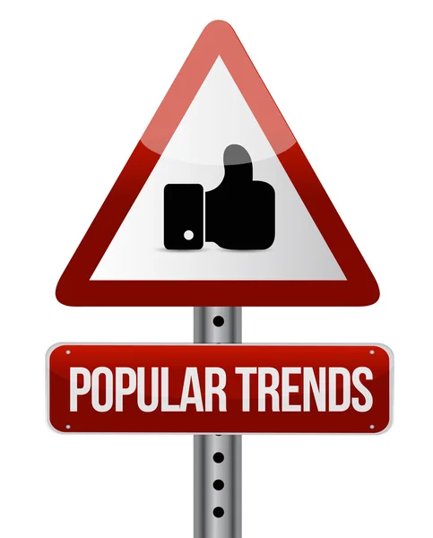 Popular trends warning sign concept — Stock Photo, Image