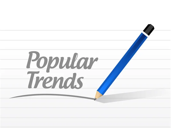 Populaire trends message sign concept — Stockfoto